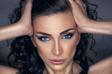 maquillage yeux bleus beige et bleu